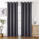thumbnail image 1 of Nvzi Cortinas perforadas de estilo sencillo, cortinas de sombreado adecuadas para dormitorio, sala de estar, cocina (1 panel, 78,7" de largo x 39,3" de ancho, gris oscuro A104), 1 of 5