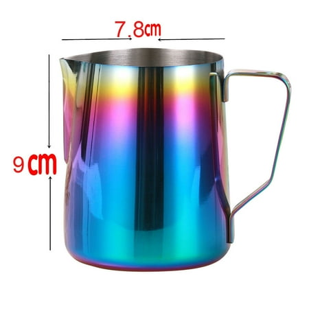

Colorful Stainless Steel Coffee Pitcher Latte Milk Art Frothing Jug