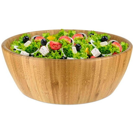 Extra Large Salad Bowl - Home Basics Bamboo Salad Bowl