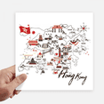 thumbnail image 1 of Hong Kong Local Map Sticker Tags Wall Picture Laptop Decal Self adhesive, 1 of 1