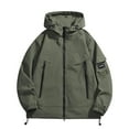 thumbnail image 3 of BXINGOHAI Women's Rain Jacket Waterproof Lightweight Packable Raincoat with Hood for Golf Hiking Travel Windbreaker Green,M, 3 of 8