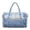 Blue Floral Plaid, variant on Camo Duck Print Large Quilted Duffle Bag Lightweight Weekender Bag Overnight Carry On Bag with Luggage Sleeve for Travel, Gym