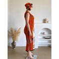 thumbnail image 4 of Women's Elegant Animal Print Long Dress Set, Slim-Fitting Moo Moo Skirt & Scarf, Beach Sun Protection Shawl, All Seasons Fashion, 4 of 10