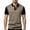 Khaki, variant on Men's Polo Shirts Summer Fashion Color Blocking Buttoned Down Short Sleeve Collared Shirt
