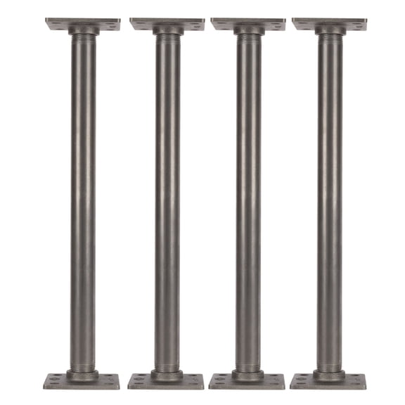 Pipe Table Legs with Square Flange 1 in. Pipe, 18 in. H Set of 4
