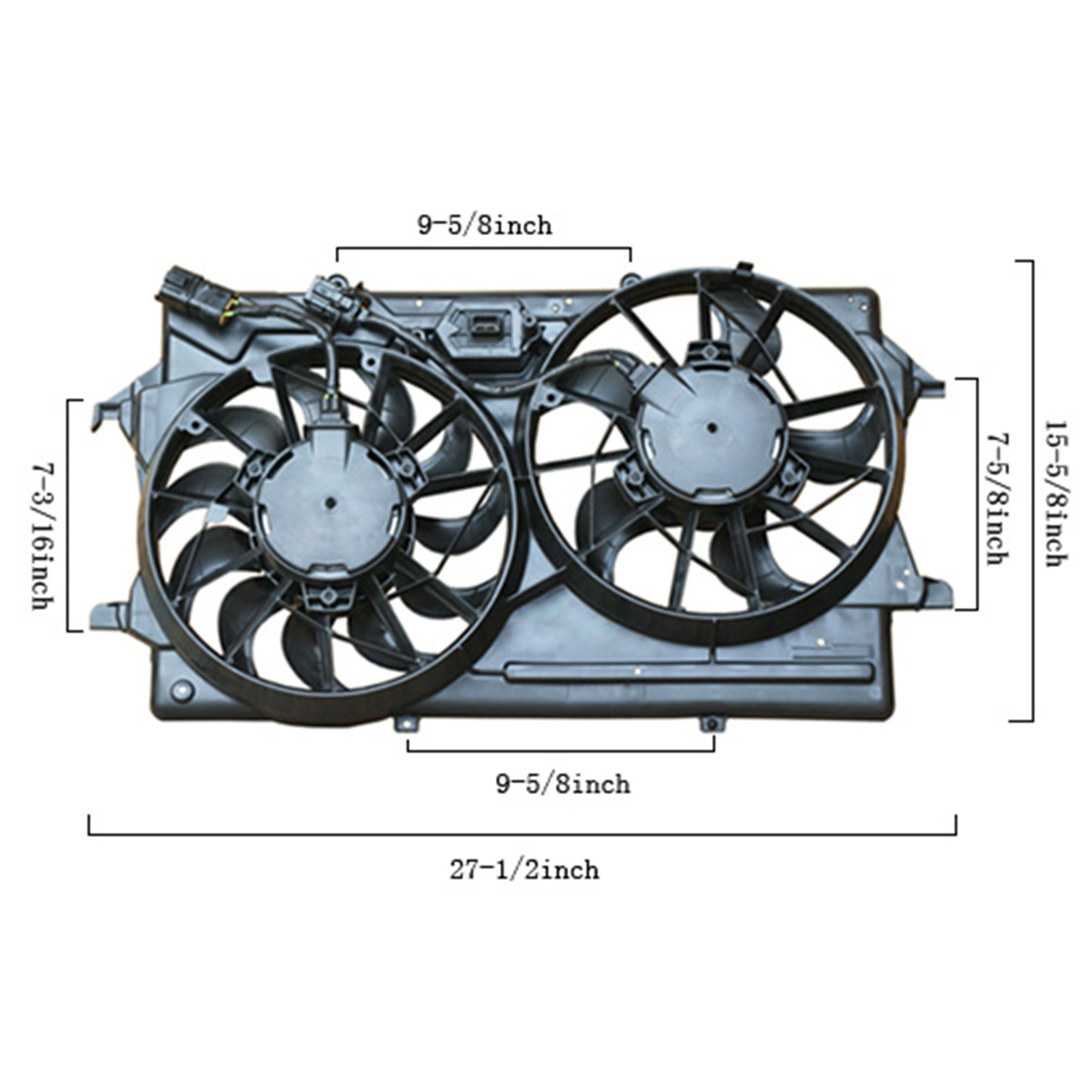 Agility Auto Parts 6018131 Dual Radiator and Condenser Fan Assembly for Ford Specific Models