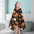 thumbnail image 6 of Happy Halloween Pumpkin Pattern Hooded Bath Towel，60"x35" for Ages 3 To 12 Kids, Quick Dry Lightweight Soft Microfiber Hood Beach Towel Cover Up for Kids, 6 of 7