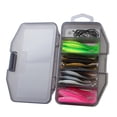 thumbnail image 3 of Señuelos de pesca blandos, cebo suave con Estuche de transporte de almacenamiento, señuelo de goma duradero, cebos artificiales para suministros de, 3 of 8