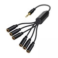thumbnail image 1 of Divisor de auriculares,Divisor de auriculares Divisor de cable de audio de 3,5 mm,Cable de extensión divisor de auriculares Sin interferencias,Cable divisor en Y Fácil de usar Alto, 1 of 8