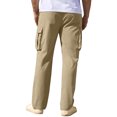 thumbnail image 6 of Clossjun Men's Casual Cargo Pants Daily Wear Work Out Pants With Pockets Breathable Elastic Waist Athletic Pants for Hiking Street Wear L, 6 of 6