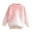 thumbnail image 2 of Spazoro Kids Girls Boys Sweaters, Casual Long Sleeve Crew Neck Thickening Warm Shirts for Child Girls Pink Size 5 T, 2 of 3