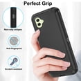 thumbnail image 4 of Asuwish Compatible with Samsung Galaxy A05 Phone Case Hybrid Rugged Shockproof Hard Protective Drop Proof Full Body Heavy Duty Mobile Cell Cover for Ao5 A 05 Women Men Black, 4 of 8