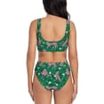 thumbnail image 3 of Daiia Tropical Leopard Women's Bikini Set Two Piece Swimsuit High Waisted Bikini Adjustable Straps Bikini Perfect for Beach, Pool, and Summer Vacation-, 3 of 9