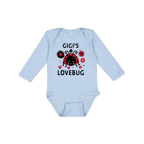 Inktastic Valentine's Day Gigi's Lovebug Boys or Girls Long Sleeve Baby Bodysuit