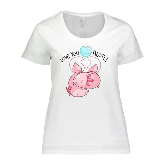 Inktastic Love You Alotl Cute Axolotl Valentines Women's Plus Size T-Shirt