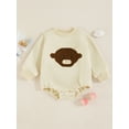 thumbnail image 2 of Suealasg Newborn Baby Girls Boys Fall Outfit Clothes 6 12 18 Months Infant Girls Long Sleeve Cow Print Romper Bodysuit Jumpsuit, 2 of 7