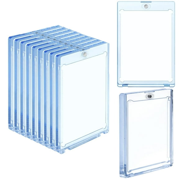 6 Pack 35pt Baseball Card Holder,Bexikou Magnetic Card Holder Case for Trading Card,Acrylic Card Protectors with UV Protection for Game Cards, Football, Sports Cards