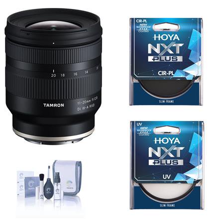11-20mm f/2.8 Di III-A RXD Lens for Sony E  Bundle with Hoya NXT Plus 67mm UV+CPL Filter Kit  Cleaning Kit