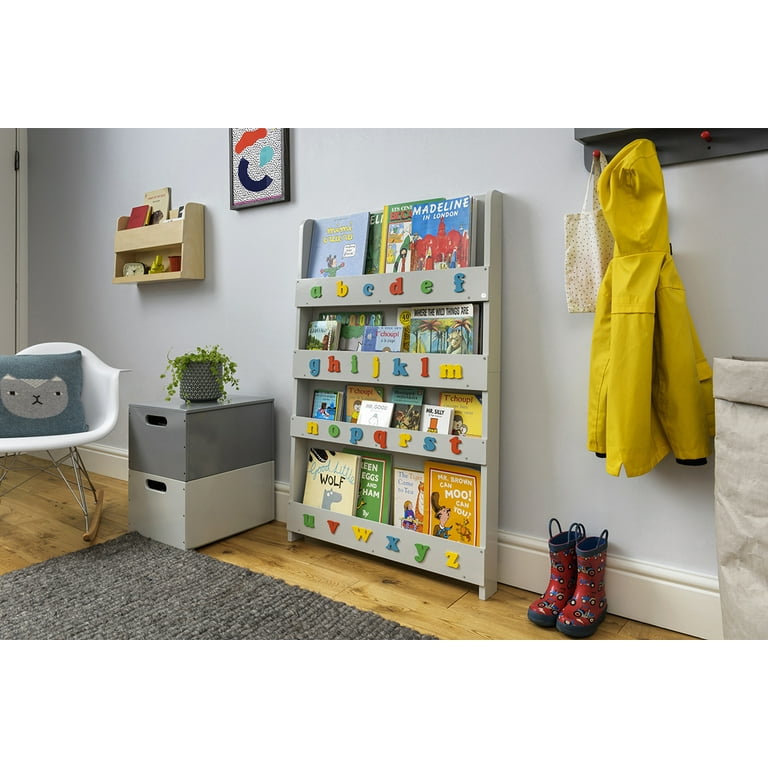 Tidy Books Kids Bookshelf with ABC Age 0 10 Book Display Shelf