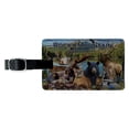 thumbnail image 1 of Rocky Mountain National Park Animals Moose Cougar Bear Beaver Elk Rectangle Leather Luggage Card Suitcase Carry-On ID Tag, 1 of 8