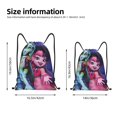 thumbnail image 2 of Zufioo Monster High Print Sports Cinch Sack Gym String Bags Machine Washable Heavy Duty String Backpack for Men Women-Small, 2 of 6