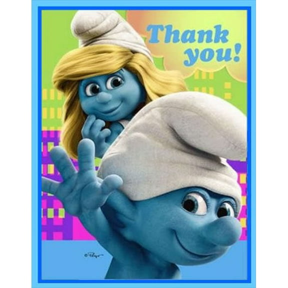 Smurfs Thank You Notes w/ Env. (8ct)
