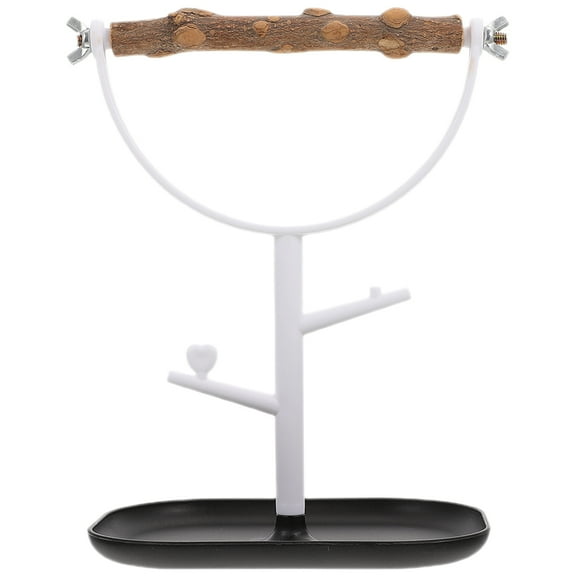 HAKIDZEL Wooden Parrot Perch Stand for Birds 23x15in 1 Set