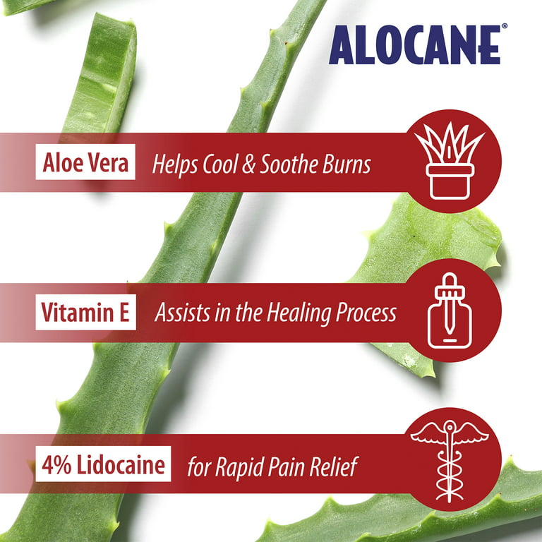 ALOCANE® Emergency Burn Spray, 4% Lidocaine Max Strength Fast Pain