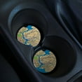 thumbnail image 2 of KuzmarK Sandstone Car Drink Coaster (set of 2) - Five Burroughs Transit Map, 2 of 2