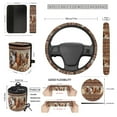 thumbnail image 3 of Jeiento Tribal Aztec Horse Seat Covers for Cars Universal Fit Trucks,SUV with Seatbelt Pads Steering Wheel Cover Trash Can Rearview Mirror Cover Keychains Cup Holder Air Vent Storage Bag, 3 of 6