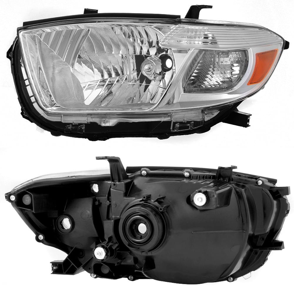 AKKON - For 2008 2009 2010 Toyota Highlander Headlights Pair Driver Left+Passenger Right Side Replacement