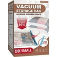 thumbnail image 1 of XINQIHANG Vacuum Storage Bags, 10 Small Space Saver Bags Vacuum Seal Bags with Pump, Space Bags, Vacuum Sealer Bags for Clothes, Comforters, Blankets, Bedding, 1 of 7