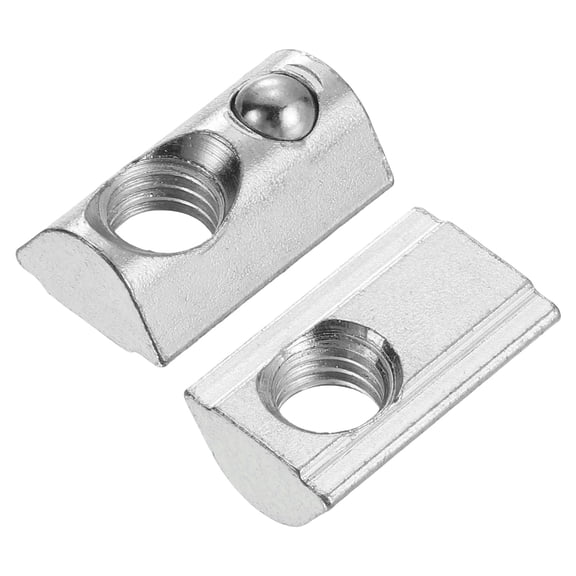 M8 t Spring Nut, 25 Pack 4040 Series Half Round Roll in Spring with Slot 8mm