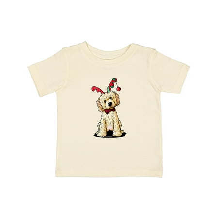 

Inktastic KiniArt Goldendoodle Reindeer Gift Baby Boy or Baby Girl T-Shirt