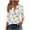 #0461-Yellow, variant on Uootdi Womens Long Sleeve Shirts Half Zipper V Neck Fashion Floral Printed Striped Dressy Gift Blouses Casual FallTunic Tops Lo ose Fit Comfy