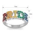 thumbnail image 5 of SuperJeweler 1/2 Carat Rainbow Pride Gemstone Ring In 14 Karat White Gold For Men and Women!, 5 of 6