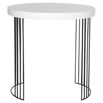 SAFAVIEH Kelly Mid-Century Solid Lacquer Side Table, White