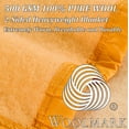 thumbnail image 6 of Poyet Motte Aubisque Heavyweight 100% Wool All Natural Blanket, Twin Size, Maise/Natural, 6 of 9