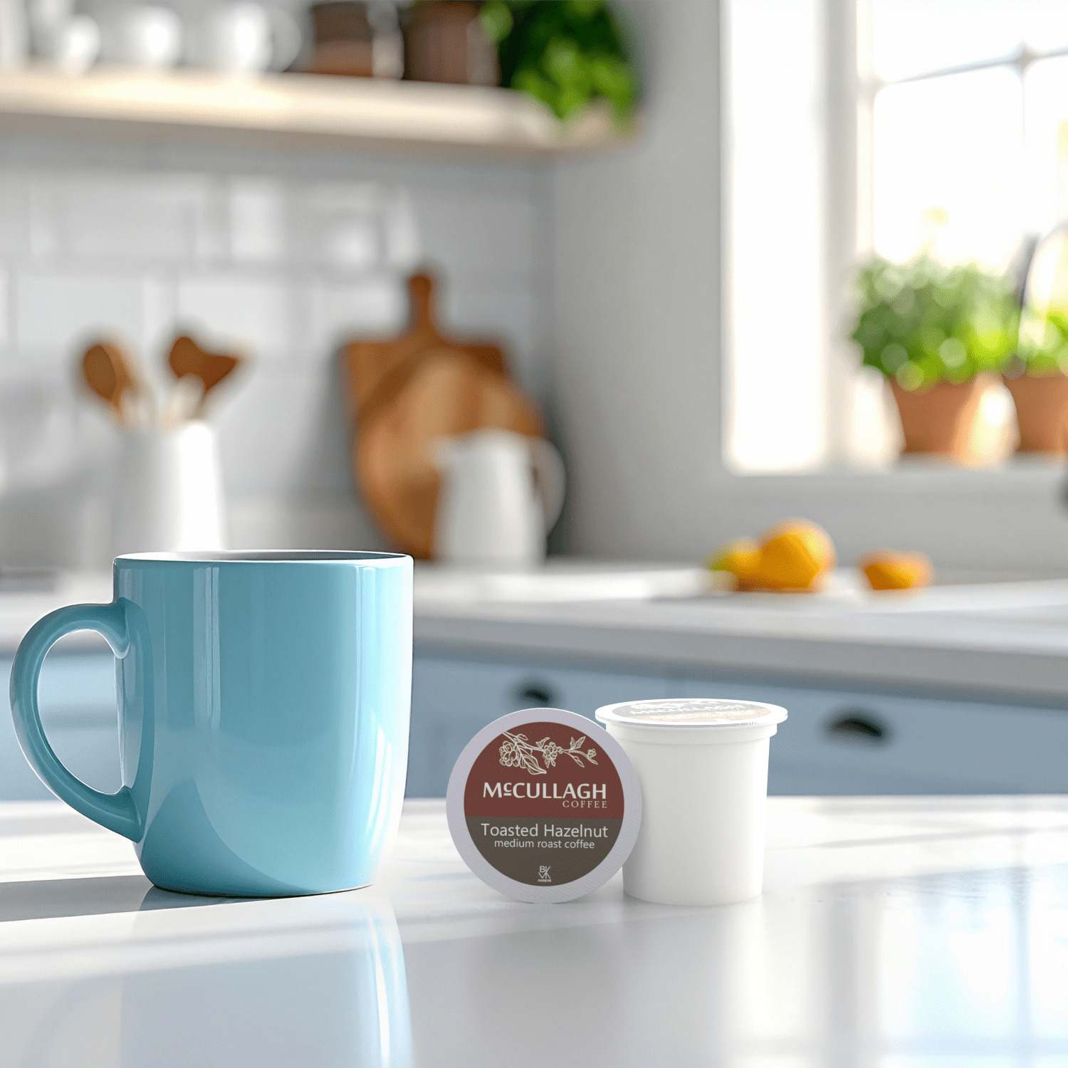 McCullagh Coffee Toasted Hazelnut Flavored Coffee Pods, Medium Roast 4/24ct for Keurig Brewers