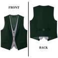 thumbnail image 3 of MAGE MALE Men's Slim Fit 2-Piece Vest Suit, Formal Business & Wedding Set, 3 of 7
