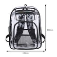 thumbnail image 4 of Mochila de PVC transparente de verano, mochilas escolares simples de moda para adolescentes (negro), 4 of 8