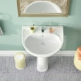 thumbnail image 6 of DeerValley Ally DV-1P525 26 5/8" Tall Modern U-Shape White Vitreous China Pedestal Sink with Overflow, 6 of 19