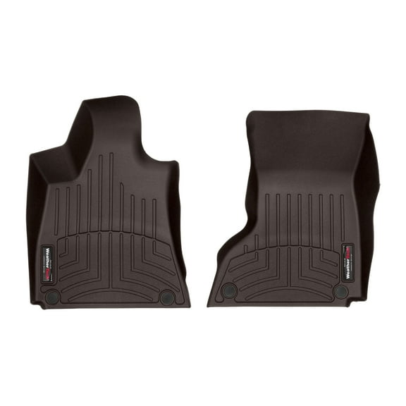 WeatherTech Custom Fit FloorLiners compatible with Maserati Quattroporte, Ghibli - 1st Row (Driver & Passenger), Cocoa