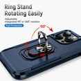 thumbnail image 2 of for iPhone 13 Pro Max Case Protective Cover,Heavy Duty Military Grade Hard Protection Shock Proof Grip | Durable Dual-Layer Design Phone Case with Built-in 360 Ring Holder Kickstand,Blue, 2 of 11