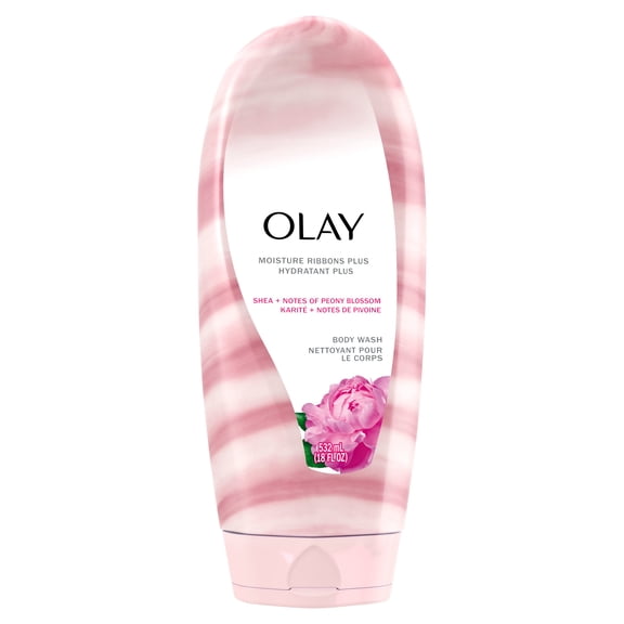 Olay Body Wash, Moisture Ribbons Plus Shea Peony Blossom, 18 fl oz
