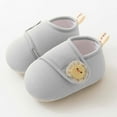 thumbnail image 2 of Jkety Kids Cotton Slippers Toddler Slippers Boys Girls House Shoes Little Kids Home Indoor Bedroom Cute Warm Winter Slipper Grey,3.5, 2 of 6