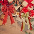 thumbnail image 4 of LCXmlly Tear Resistant Christmas Bowknot Glitter Powder Christmas Bowknot Large Size Reusable Holiday Decoration Xmas Tree Gift Box Packing Ribbon Bowknot Pendant Party, 4 of 8
