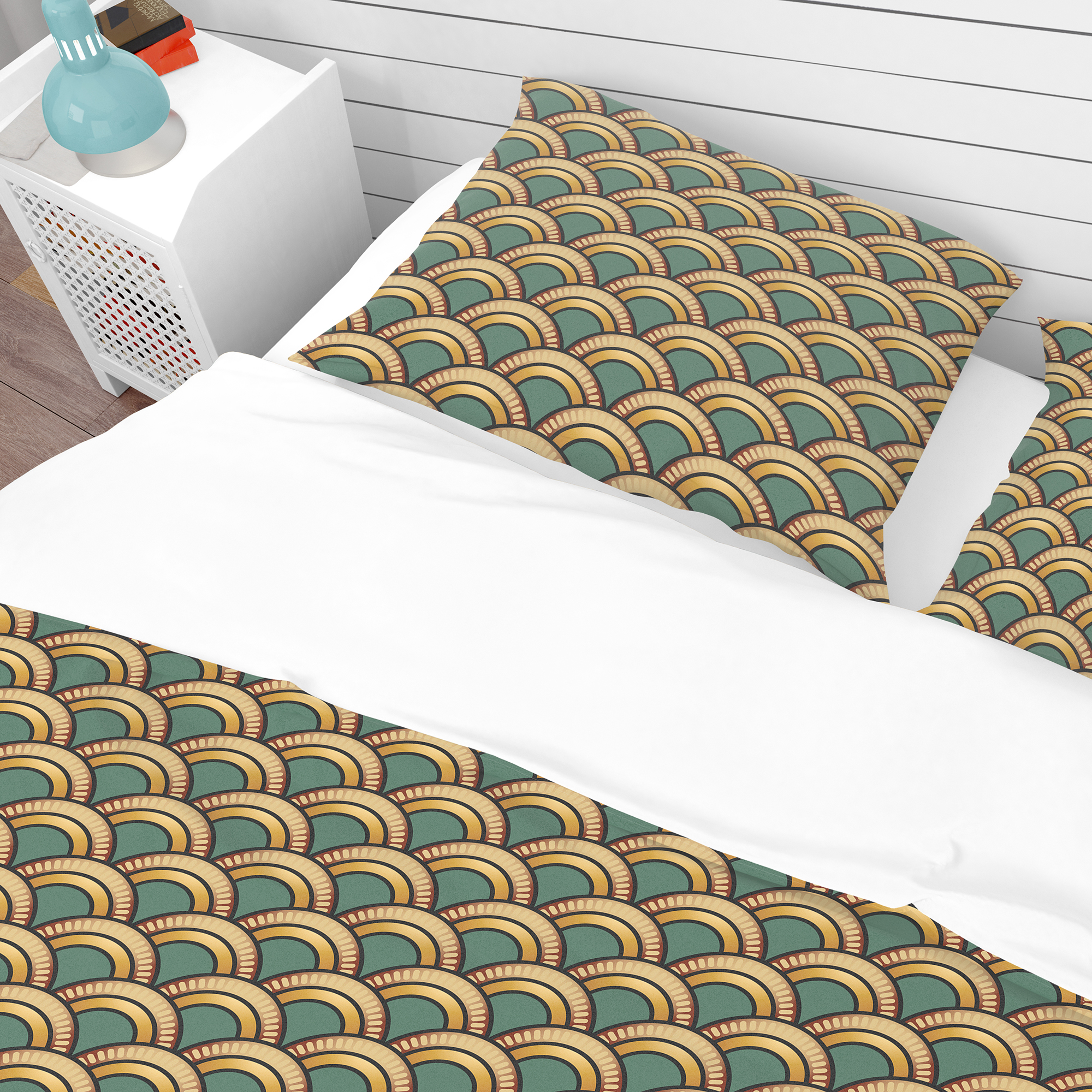 Designart 'Art Deco Pattern' Patterned Duvet Cover Set
