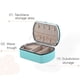 thumbnail image 4 of Ficarrico - Joyero pequeño, estuche de viaje para joyas, cajas de joyería portátiles para mujeres, resistente, duradero, organizador de joyas de viaje para collares, anillos, pendientes, 4 of 5