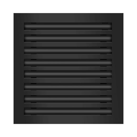 BUILDMART - 16x16 Modern AC Vent Cover - Decorative Black Aluminum Air Vent - Standard Linear Slot Diffuser - Heating and Cooling Register Grille for Ceiling, Walls & Floors - Texas Buildmart